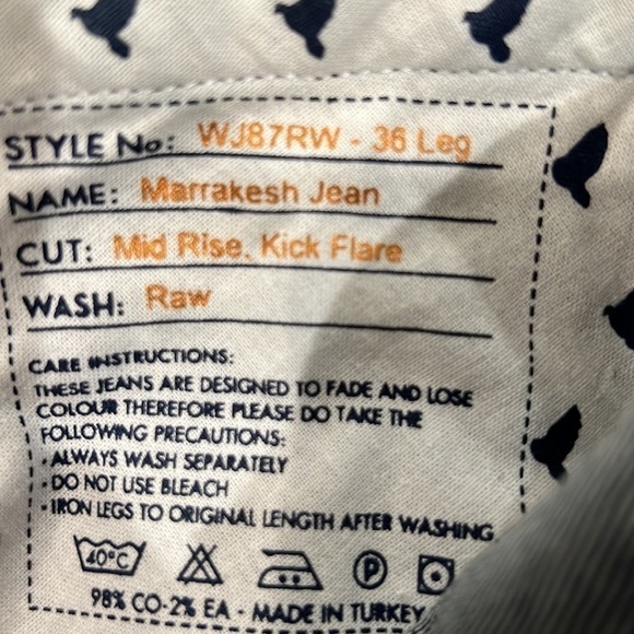 Mih JEANS -Miharayasuhiro the marrakesh mid rise kick flare size 27 - Picture 9 of 16